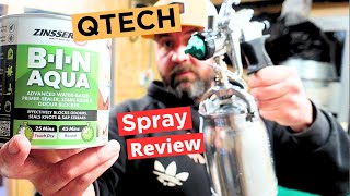 Qtech Q5 HVLP Sprayer  Zinsser BIN Aqua Review Test Spray [upl. by Ahc]