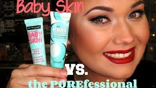 Maybelline Baby Skin VS Benefit The Porefessional Primer [upl. by Tenahs906]