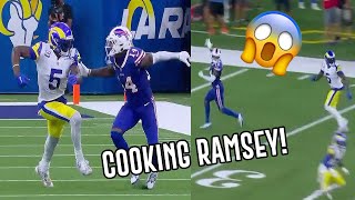 Stefon Diggs vs Jalen Ramsey FULL Matchup HEATED 😳 Rams vs Bills Highlights Week 1 [upl. by Jayme]