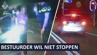 Politie  Bestuurder wil niet stoppen  Rijden onder invloed [upl. by Dagna]