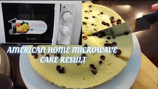 7 minutes Microwave Sponge Cake American Home  Diane B [upl. by Eigriv261]