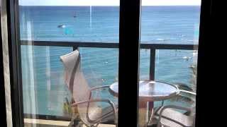 Waikiki Beach Outrigger on the Beach Hotel Ocean Front Room 724 [upl. by Sibella]