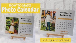 personalised photo calendar complete tutorial  customised calendar  art gossips [upl. by Oiramel]