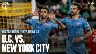 Match Highlights  DC United 11 New York City FC  September 14 2024 [upl. by Lleuqar80]