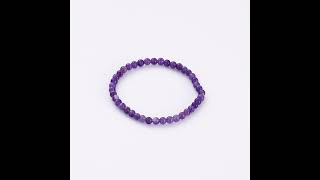 Amethyst Mini Beaded Gemstone Stretch Bracelet [upl. by Proud]