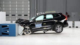 2023 Volvo XC60 updated moderate overlap IIHS crash test [upl. by Llenal897]