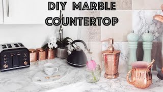 DIY Marble Kitchen Worktop Makeover  LLimWalker [upl. by Gerald854]