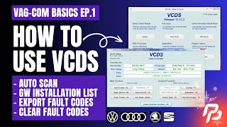 VCDS BASICS 1 HOWTO READ ENTIRE CAR  AUTO SCAN  CLEAR CODES  EXPORT LOG  GATEWAY LIST [upl. by Eilzel]