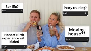 WE’RE MOVING HOUSE  HONEST QampA MUKBANG  James and Carys [upl. by Ecinuahs413]