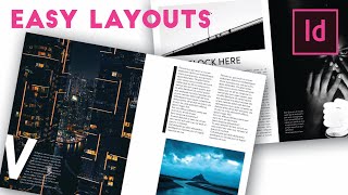 How to make BEAUTIFUL and EASY InDesign Layouts in 9 minutes Episode 1 [upl. by Yesdnyl]