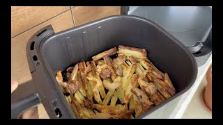 Airfryerda İç yağı Kuyruk Yağı ile Patates Kızartması Tarifi Airfryer Çıtır Cips Patates Kızartması [upl. by Irrabaj844]