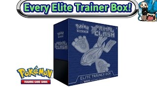 Opening Every Elite Trainer Box Made  XY Primal Clash  Kyogre  Pokemon TCG Unboxing [upl. by Corie665]