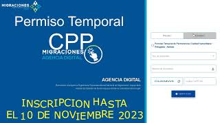 COMO TRAMITAR PERMISO TEMPORAL DE PERMANENCIA CPP EN LA AGENCIA DIGITAL DE MIGRACIONES EN PERU [upl. by Ytsihc697]