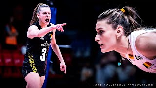 Britt Herbots  Powerful Volleyball Yellow Tiger an VNL 2022 [upl. by Kathye]