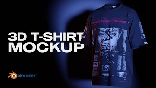 3D TShirt Mockup  Blender Tutorial [upl. by Botzow439]