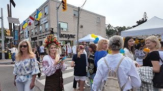 Bloor West Village Ukrainian Community area Canada Travel 4K  Toronto City Walks Sep14 2024 [upl. by Anaoj]