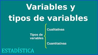 Variables y tipos de variables  Estadística [upl. by Budwig]