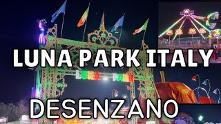 Visiting Luna Park Italy Luna Park Desenzano Del Garda Italy Night Walking Tour 4k HDR [upl. by Demp]