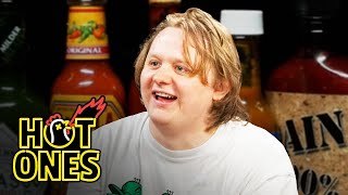 Lewis Capaldi Grasps for a Lifeline While Eating Spicy Wings  Hot Ones [upl. by Ahsatniuq]