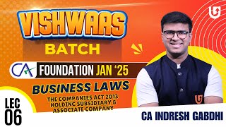 The Companies Act 2013 CA Foundation  CA Foundation Law  Lec 06  CA Indresh Gandhi [upl. by Attezi719]