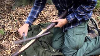 Nóż survivalowy  terenowy Szybki patent na efektywne struganie Bushcraft [upl. by Nivert]