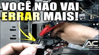 APRENDA A LIGAR OS FIOS DO GABINETE NA PLACA MÃE [upl. by Conroy80]