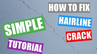 Hairline crack in wall  How To Fix [upl. by Luhem534]