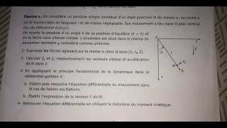 examen 1 partie 1 Mécanique de point matériel S1 Contrôle تطوان  SMPC SMIA ENSA MIPC MI [upl. by Aniri]