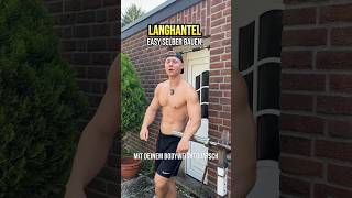 So kannst du zu Hause mit einer Langhantel Muskeln aufbauen gym muskelaufbau tipps homeworkout [upl. by Noinatrad]