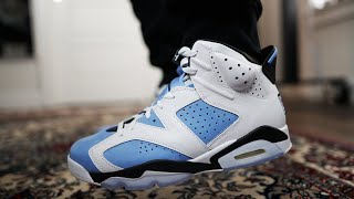 Air Jordan 6 University Blue On Feet amp Review [upl. by Blasius967]