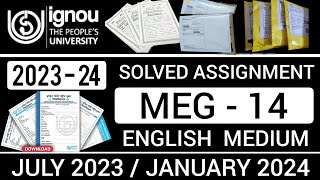 MEG 14 SOLVED ASSIGNMENT 202324  MEG 14 SOLVED ASSIGNMENT 202324 IN ENGLISH  MEG 14 ASSIGNMENT [upl. by Nohtanoj]