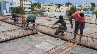 rod bending work  slab centring  New building construction lo workersVwithNature [upl. by Yeargain676]