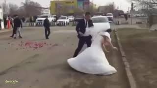 Bride Changes Her Mind And Runs Out Of Her Wedding after slapping his husband on street [upl. by Neira]