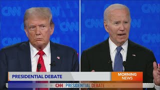 Biden stumbles in fiery presidential debate [upl. by Ailbert202]