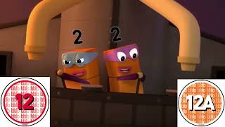 BBFC movie ratings portrayed by numberblocks [upl. by Enoved313]