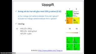 Kemiska beräkningar  Substansmängd molmassa och massa kortare och äldre version [upl. by Halimaj]