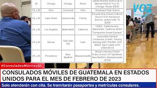 Consulados móviles de Guatemala para febrero 2023 [upl. by Atnahsal864]