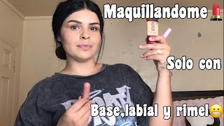 MAQUILLAJE basico🧏🏻‍♀️con solo baselabial y rímel💄 [upl. by Molloy]