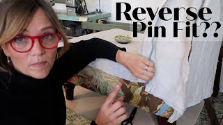 THE Easiest style of chair to slipcovera SLIPPER CHAIRhow to cut fabric and pin fit [upl. by Aninahs]