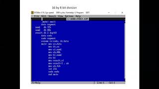 To perform Unsigned Division using 8086 [upl. by Umont]