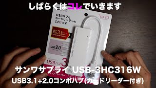 【林檎派】サンワサプライSDカードリーダー付きUSBハブ〜M1Macmini Review05〜 [upl. by Say]