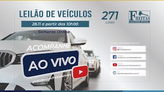 AO VIVO  Leilão Online de Veículos  Freitas Leiloeiro 28112023 [upl. by Ennayhs]