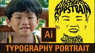 How to Create Typography Portrait in Illustrator [upl. by Tollman]