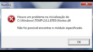 Run DLL  WorkerDLL Houve um Problema na Inicialização  Corrigido 2015 WIN 7  Entre outros [upl. by Damahom430]