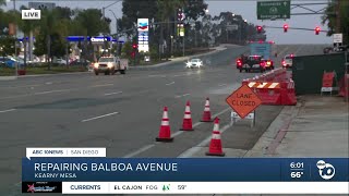 City crews begin major repair project on Balboa Avenue [upl. by Sharai841]