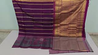 Purple Kanjivaram Silk Saree  Eid MiladunNabi kanjivaramsaree silksaree handloom saree [upl. by Aneladdam15]