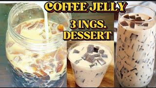 3 INGREDIENTS COFFEE JELLY DESSERT [upl. by Sidonia]