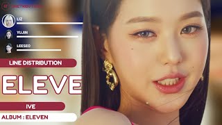 IVE  Eleven Line Distribution  LINETRIBUTIONS [upl. by Eilrac175]