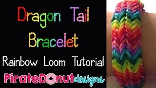 Dragon Tail Bracelet Rainbow Loom Tutorial [upl. by Yeleen]