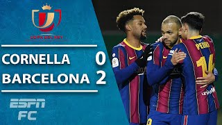 Barcelona MISS 2 PENALTIES but beat Cornella in extra time to advance  Copa del Rey Highlights [upl. by Neroled]